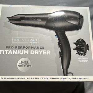 InfinitiPro Titanium hair dryer New